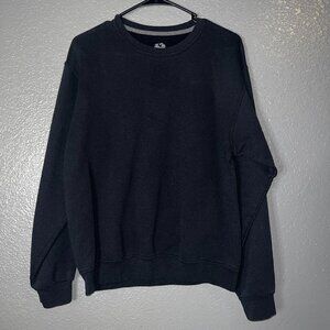 Fruit of the Loom Black Crewneck Sweatshirt Men’s Size M Pullover Fleece Casual